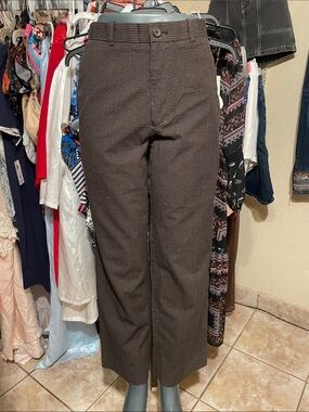 Perry Ellis Women's Brown Pinstripe Trousers